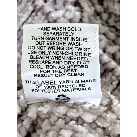 Women's Pink Rose Gray Chunky Cable Knit Sweater Size XS - Picture 7 of 7